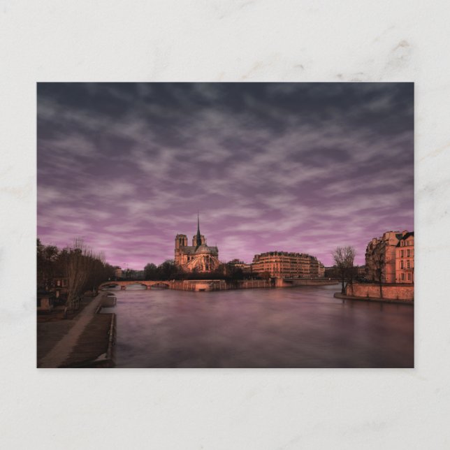 Seine River Notre Dame Paris Frankreich Postkarte (Vorderseite)