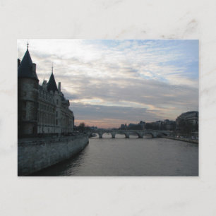 Seine River Paris Postcard Postkarte