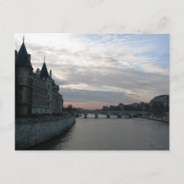Seine River Paris Postcard Postkarte