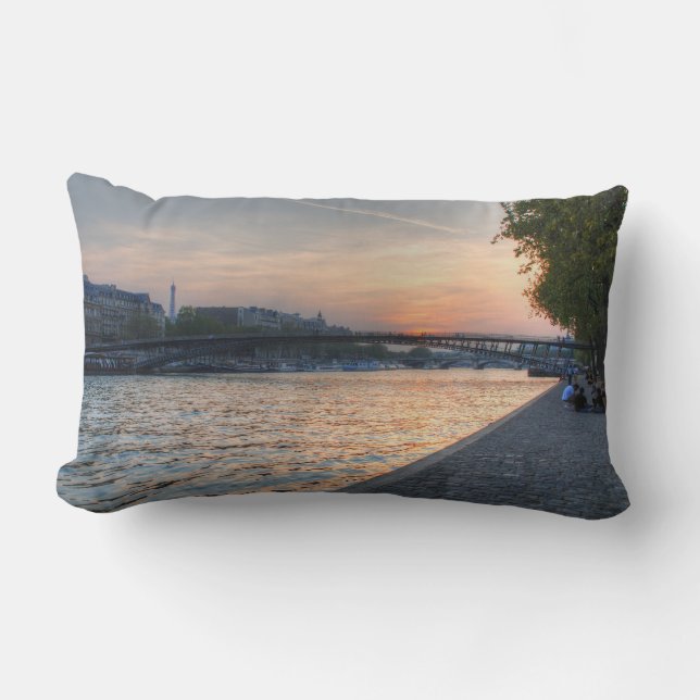 Seine sunset lendenkissen (Vorderseite)