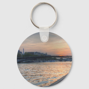 Seine sunset schlüsselanhänger