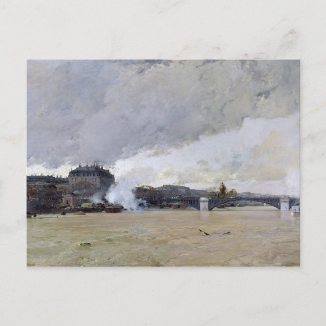 Seine-Überschwemmung, c.1903 Postkarte (Vorderseite)