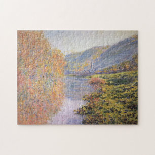 Seine-Ufer im Jeufosse Herbstliche Kunst, Dichtung Puzzle