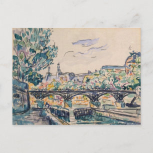 Seine Ufer in der Nähe der Pont des Arts Postkarte