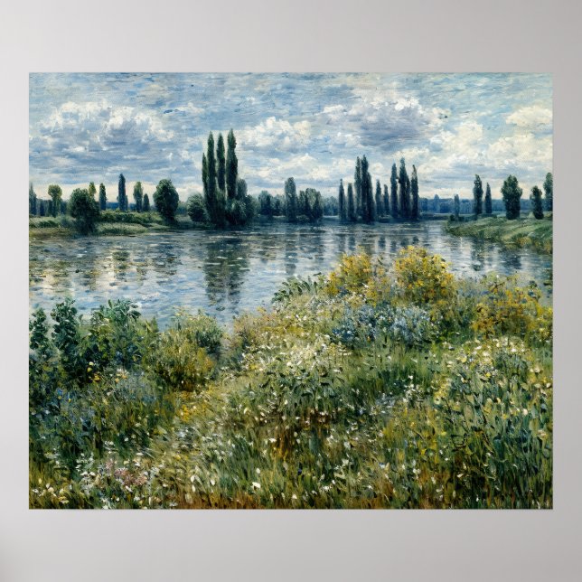 Seine-Ufer in Vétheuil Poster (Vorne)