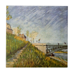 Seine-Ufer, Pont de Clichy von Vincent van Gogh Fliese