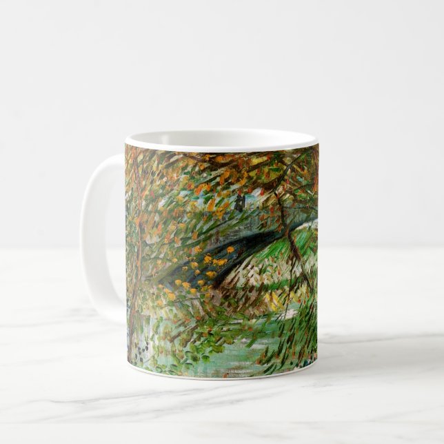 Seine-Ufer, Pont de Clichy von Vincent van Gogh Kaffeetasse (Vorderseite Links)