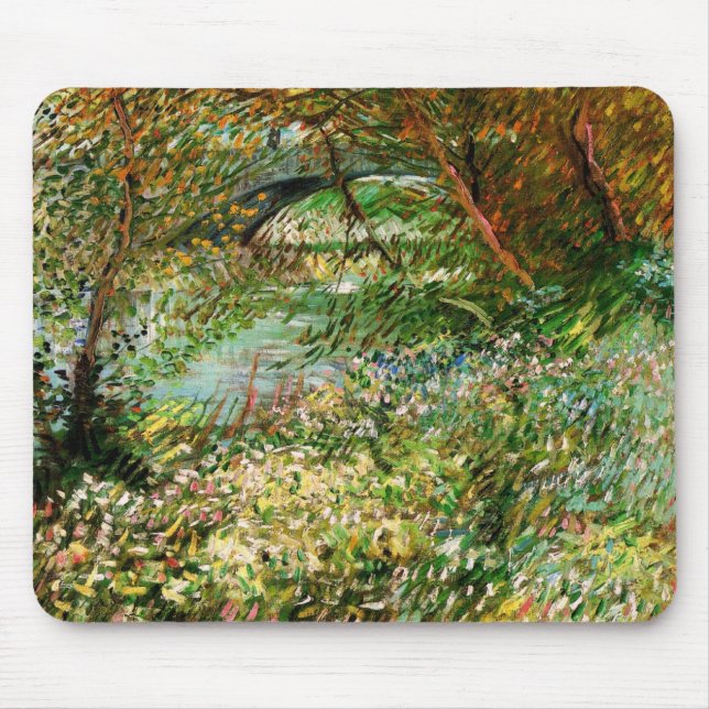 Seine-Ufer, Pont de Clichy von Vincent van Gogh Mousepad (Vorne)