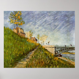 Seine-Ufer, Pont de Clichy von Vincent van Gogh Poster