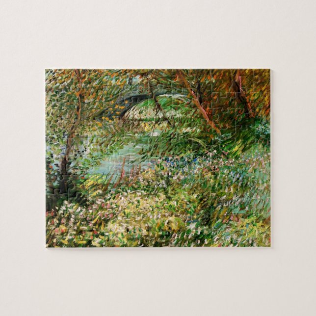 Seine-Ufer, Pont de Clichy von Vincent van Gogh Puzzle (Horizontal)