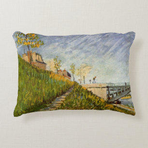 Seine-Ufer, Pont de Clichy von Vincent van Gogh Zierkissen