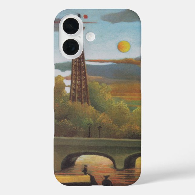Seine und Eiffelturm bei Sunset by Henri Rousseau Case-Mate iPhone Hülle (Rückseite)