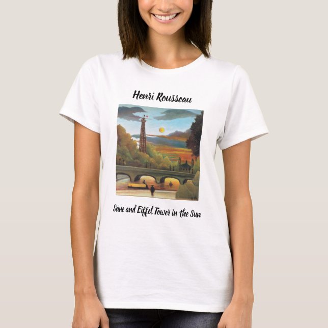 Seine und Eiffelturm im Sunset T-Shirt (Vorderseite)