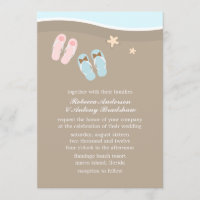 Seine und ihre Flip Flops Beach Hochzeit