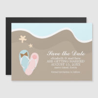 Seine und ihre Flip Flops Hochzeit speichern das D