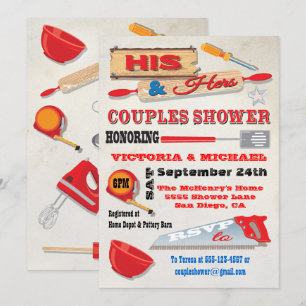 Seine und ihre Paare Tools Küchendusche lädt ein Einladung