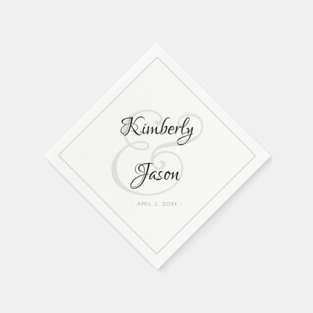 Seine und ihre Skriptnamen, graue Grenze Vs 2 Hoch Serviette (Ecke)