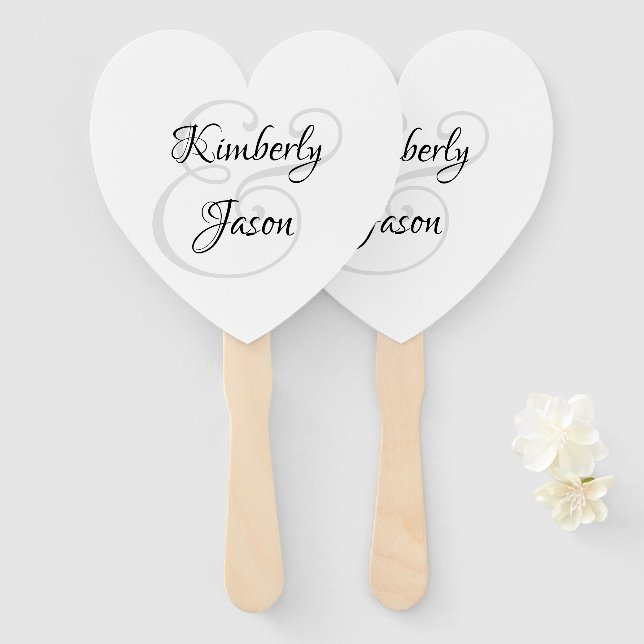 Seine und ihre Skriptnamen, schwarz & grau Fächer (Vorne und Hinten)