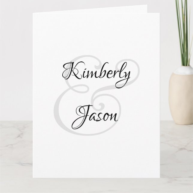 Seine und ihre Skriptnamen, schwarz & grau Karte (Vorderseite)