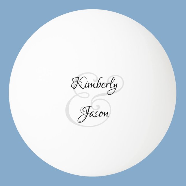 Seine und ihre Skriptnamen, schwarz & grau Tischtennisball (Von Creator hochgeladen)