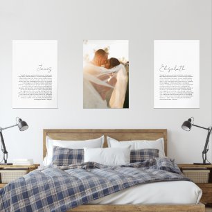 Seine und ihre Vows Hochzeitsportrait Bilderwand Sets