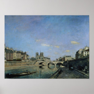 Seine und Notre Dame in Paris, 1864 Poster