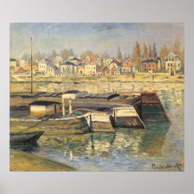 Seine von Claude Monet in Asniery Poster (Vorne)