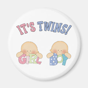 SEINE ZWILLINGE (Jungen-Mädchen) Magnet