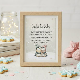Seine Zwillings-Pinguin-Baby-Party Bücher für Baby Begleitkarte