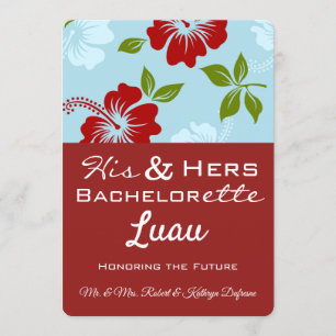 Seiner & ihrer Bachelor/Bachelorette Luau Einladun Einladung