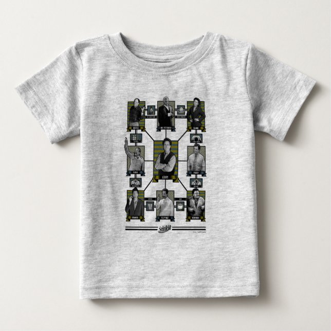 Seinfeld | Character Relationship Chart Baby T-shirt (Vorderseite)