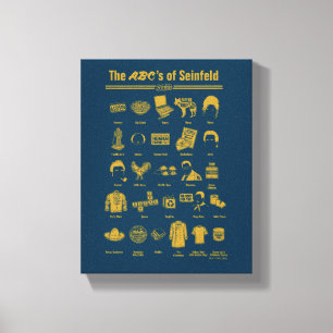 Seinfeld   Die ABCs von Seinfeld Infographic Leinwanddruck