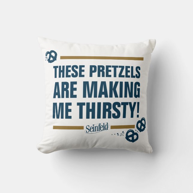 Seinfeld | "Diese Bretzels" Typografie Graphic Kissen (Vorderseite)