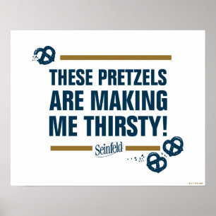 Seinfeld   "Diese Bretzels" Typografie Graphic Poster