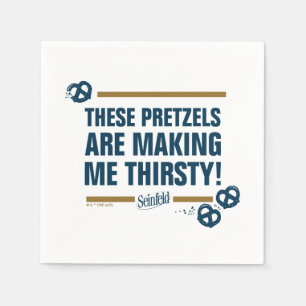 Seinfeld "Diese Bretzels" Typografie Graphic Serviette