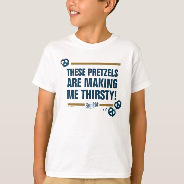 Seinfeld | "Diese Bretzels" Typografie Graphic T-Shirt (Vorderseite)
