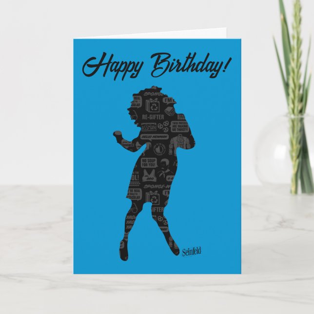 Seinfeld | Elaine Dance Silhouette Birthday Karte (Vorderseite)