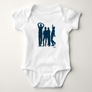 Seinfeld   Group Silhouette Graphic Baby Strampler