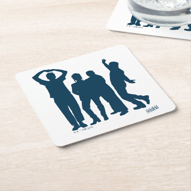 Seinfeld | Group Silhouette Graphic Rechteckiger Pappuntersetzer (angewinkelt)