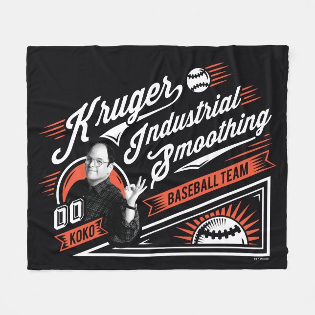 Seinfeld | Kruger Industrial Baseball Team Fleecedecke (Vorderseite (Horizontal))
