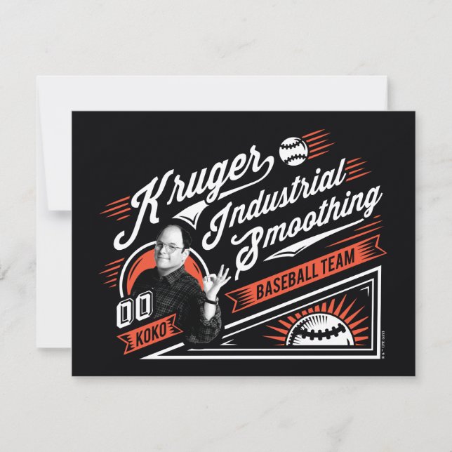 Seinfeld | Kruger Industrial Baseball Team Mitteilungskarte (Vorderseite)
