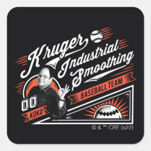 Seinfeld   Kruger Industrial Baseball Team Quadratischer Aufkleber