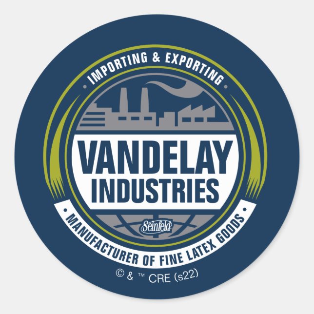 Seinfeld | Logo von Vandelay Industries Runder Aufkleber