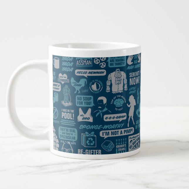 Seinfeld | Meme Pattern Jumbo-Tasse (Links)