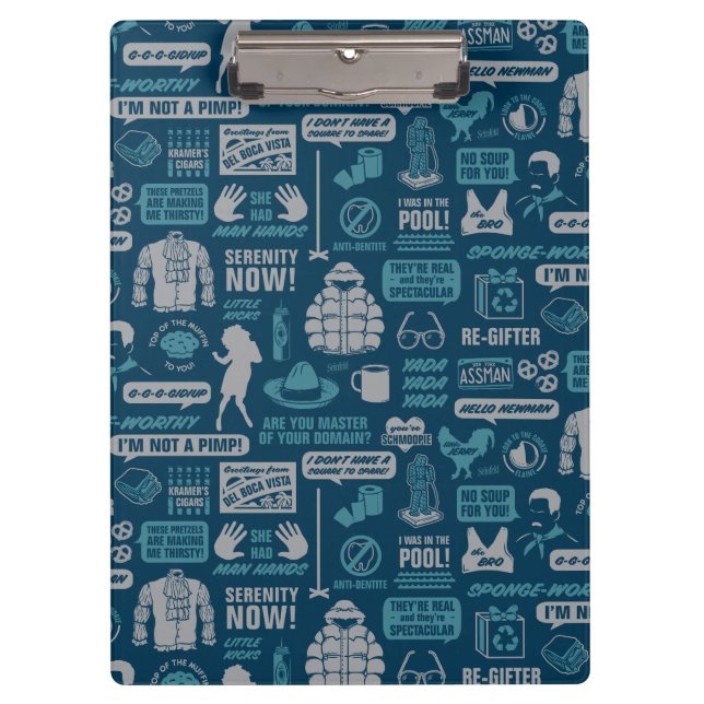 Seinfeld | Meme Pattern Klemmbrett (Vorderseite)