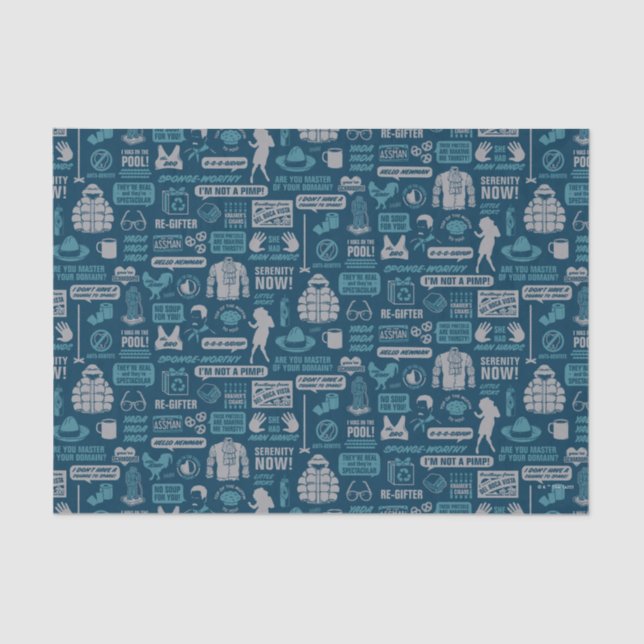 Seinfeld | Meme Pattern Seidenpapier (Vorderseite)