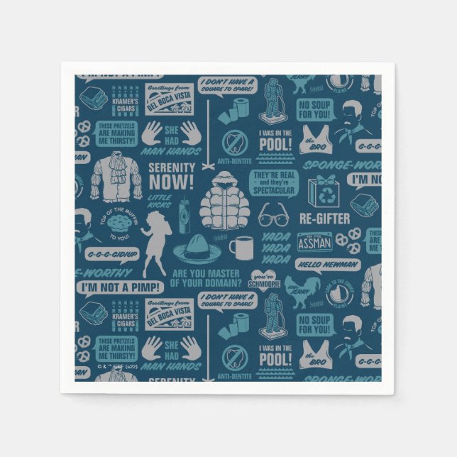 Seinfeld | Meme Pattern Serviette (Vorderseite)