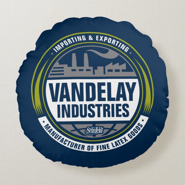 Seinfeld | Vandelay Industries Logo Rundes Kissen (Vorderseite)