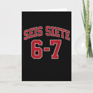 Seis Siete 67 auf Spanisch Sport Jersey Stil Sechs Karte