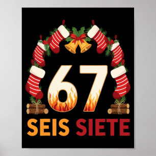 Seis Siete 67 Six Seven Weihnachten 67 Meme  Poster